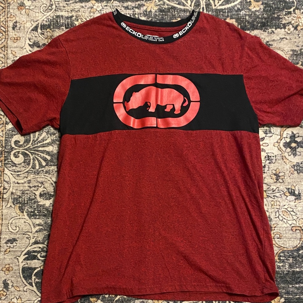 Ecko Unlimited Red and Black Graphic Tee
